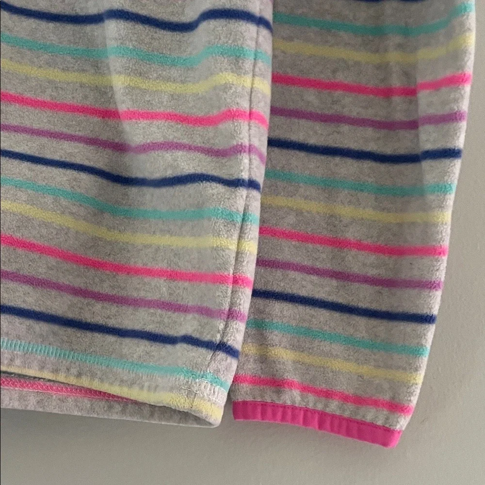 OshKosh B'gosh Pullover Fleece Striped Quarter-Zip Size 14 Girls Sweater